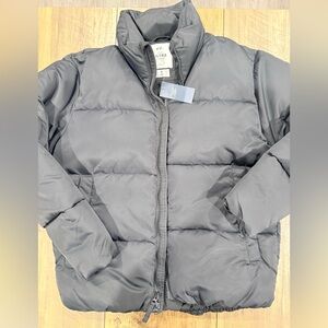 NWT Black Abercrombie & Fitch Charcoal Puffer Jacket
